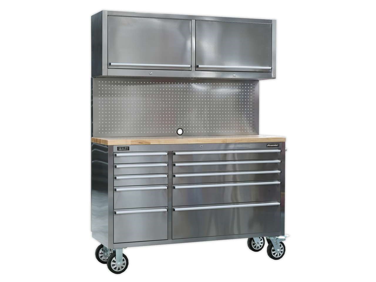 Sealey Ap5520ss Mobile Stainless Steel Tool Cabinet 10 Drawer