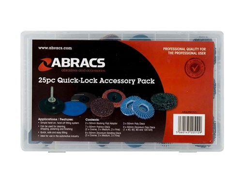 Abracs ABQLPACK25 25pc Quick-Lock Accessory Pack