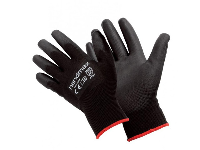 warrior black pu gloves