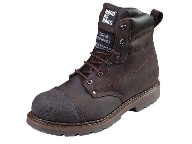 Buckler B301SM Steel Toe & Midsole Safety Boots Chocolate Oil Size 11