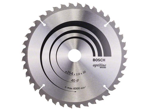 Bosch 2608640435 Professional 254mmx30mm x 40T Optiline Wood Circular Saw Blade