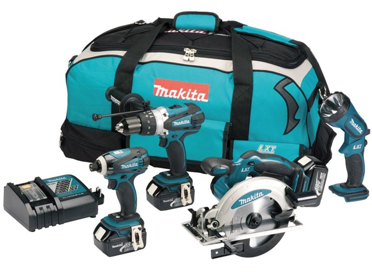 Makita DLX4002 18v LXT Cordless 4 Piece Tool Kit 3 x 3.0Ah Liion