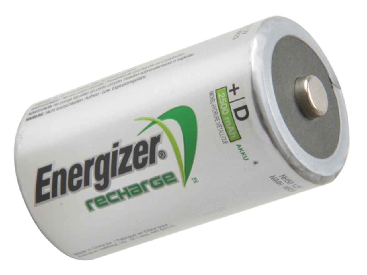 Energizer ENGRCD2500 D Cell Rechargeable Batteries RD2500 Mah 2pk