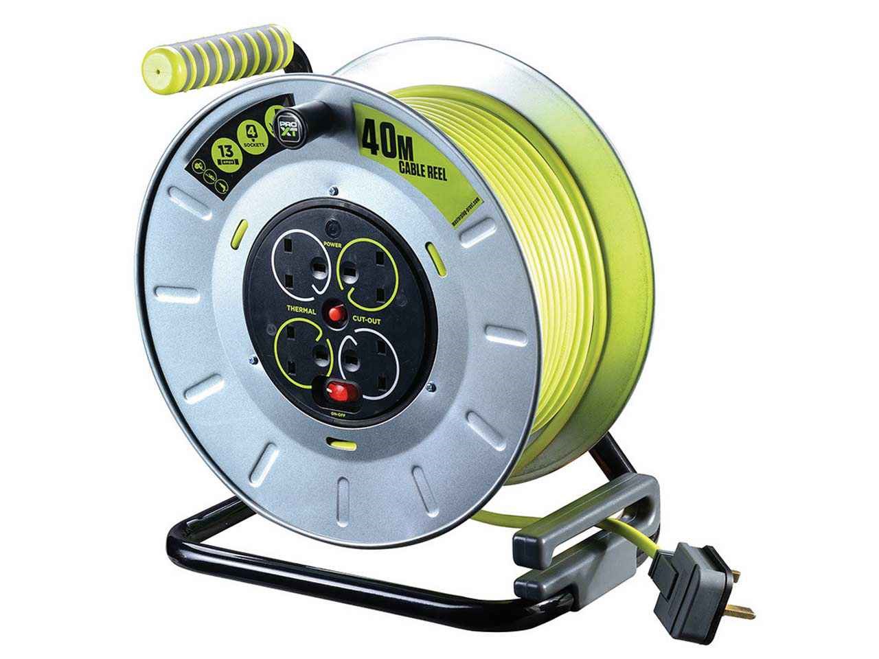 Masterplug OTLU40134SL-PX 240v PRO-XT 13amp 40m 4 Gang Open Cable Reel