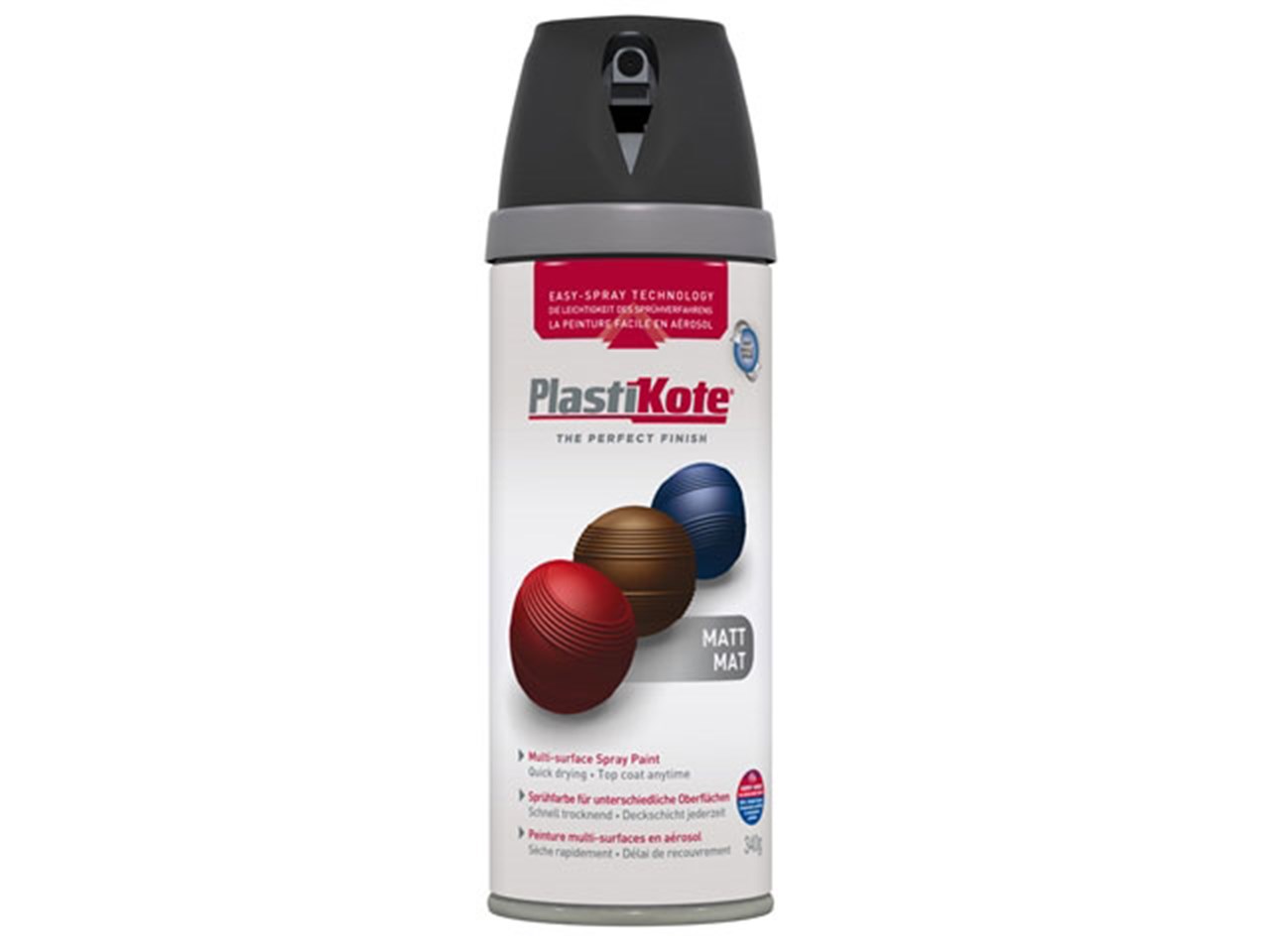 Plastikote Pkt23101 Premium Spray Paint Matt Black 400ml