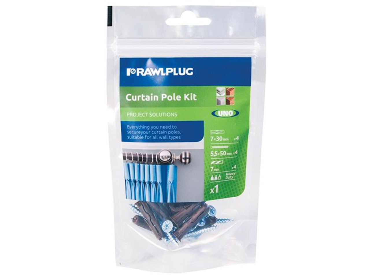 Plasplug PLAKCB105 Curtain Pole & Blind Fixing Kit