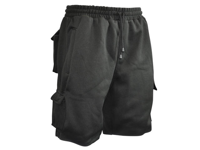 black jogger shorts