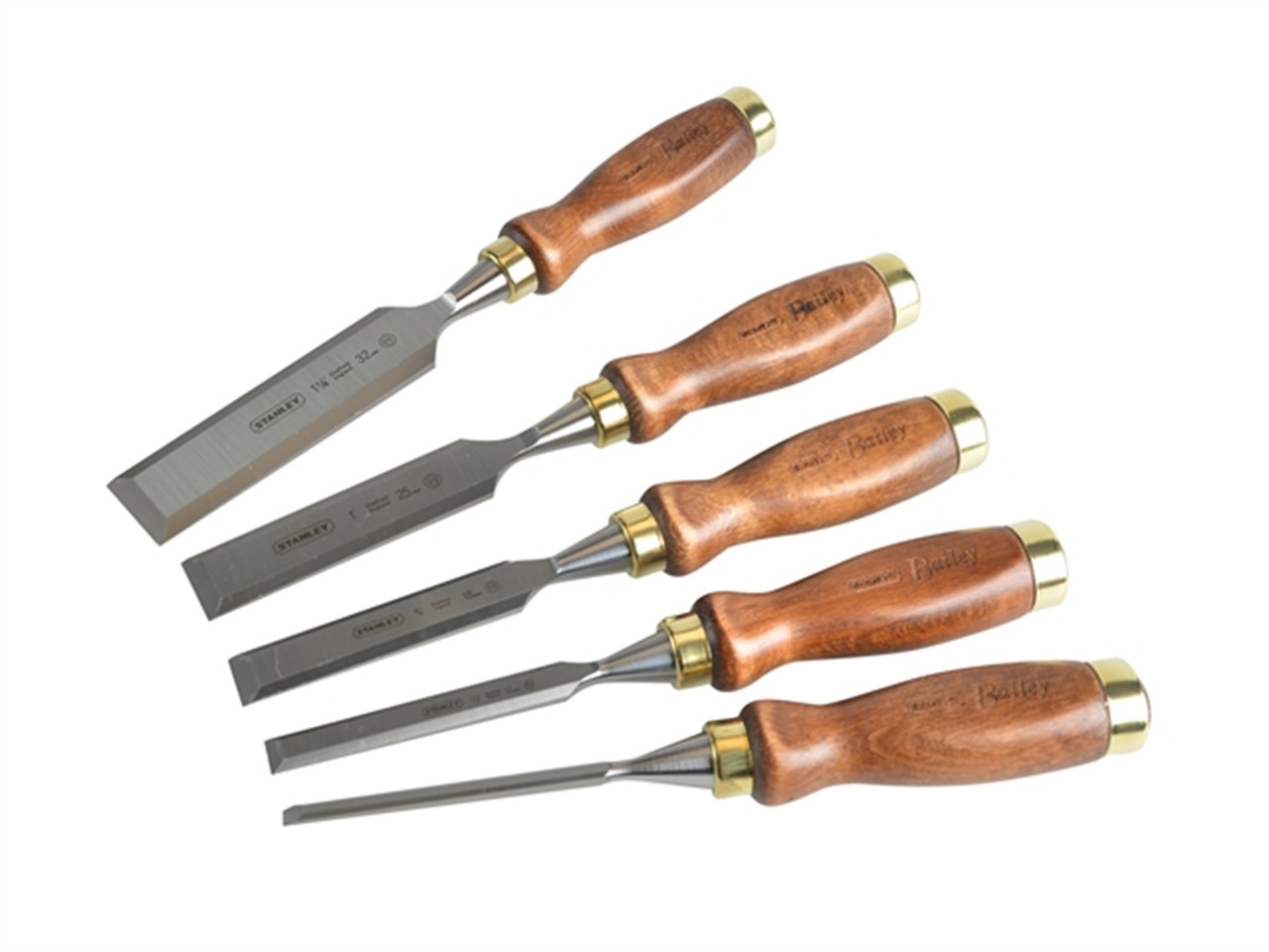 Stanley STA116503 Bailey Chisel 5 Piece Set in Leather Pouch