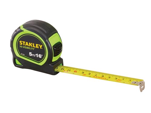 Stanley STA0130602  Tylon Hi-Viz Pocket Tape 8m/26ft (Width 25mm)