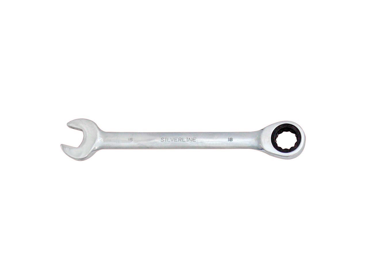 Silverline 21 mm Polished Fixed Ratchet Spanner 21mm
