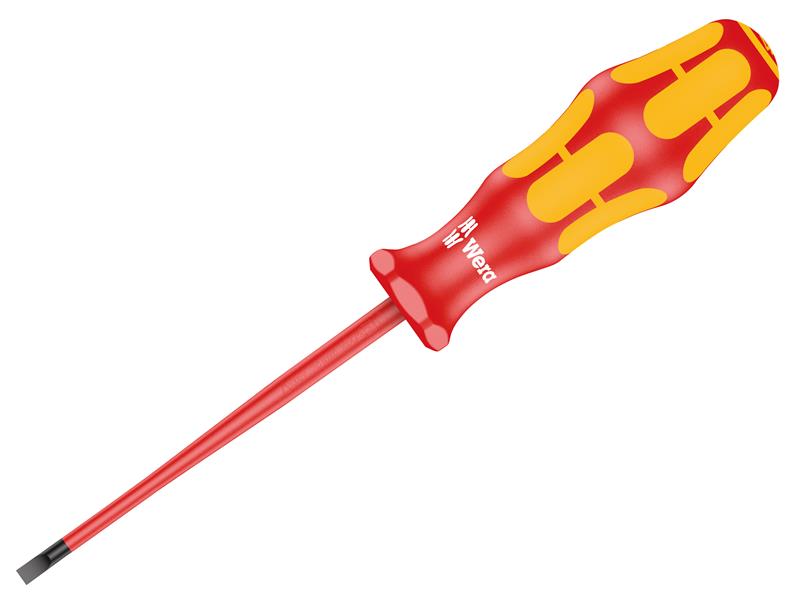 Faithfull VDE Screwdriver Soft Grip Parallel Slotted Tip 3.5 x 100mm